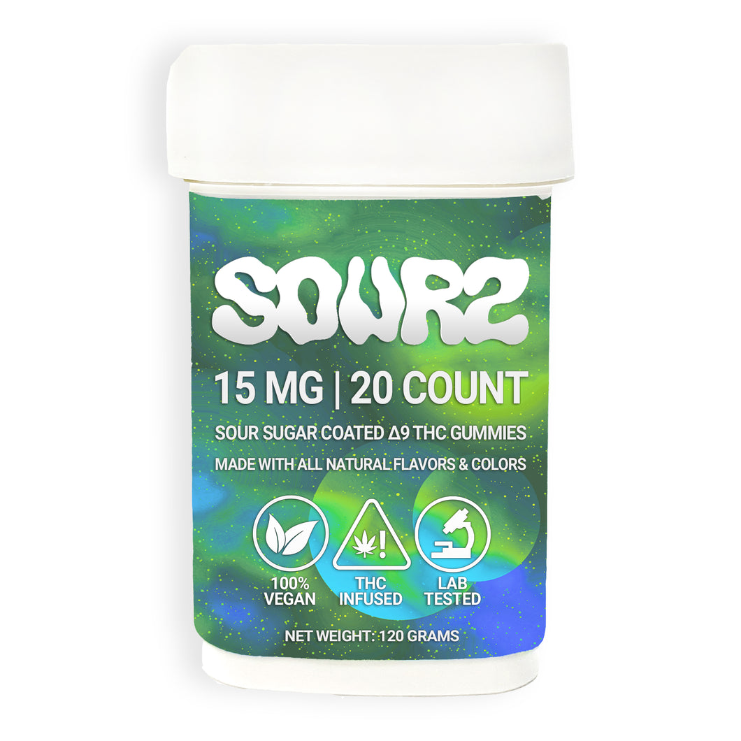 15mg THC: Sourz Gummies