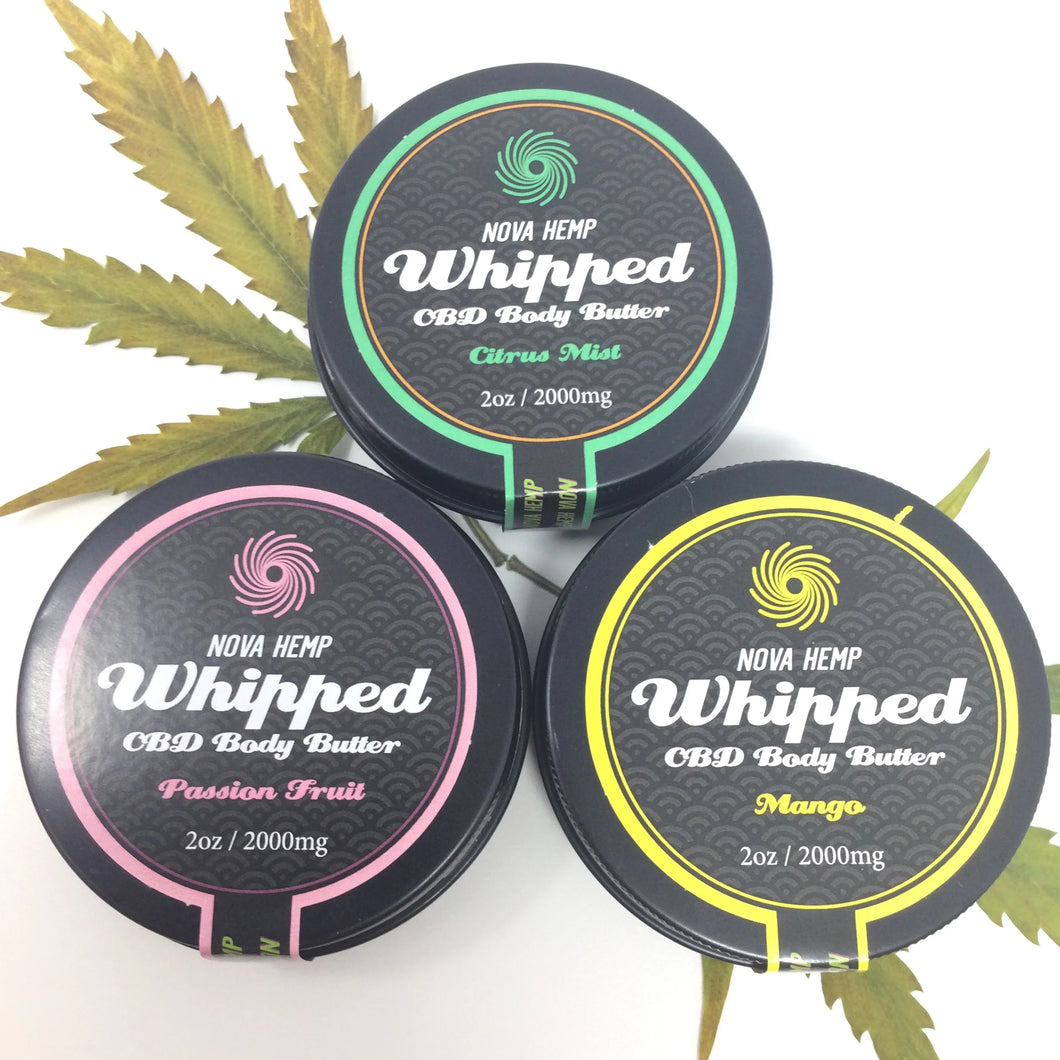 Whipped CBD Body Butter: 2000mg CBD